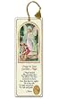 Religious Tassel Bookmark - Guardian Angel - Laminated with Gold Foil Embossed Medal Design - Appropriate Prayer Included