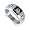 Sterling Silver Turquoise Inlay Wolf Band Ring Size 7