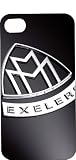 Orange Hard Plastic Exelero Logo on Black Background Case for iPhone 4 or 4s