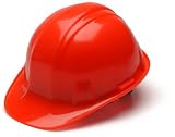 Pyramex Hard Hat - Ratchet Suspension - Hi-Viz Orange