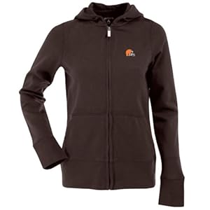 NFL Women's Cleveland Browns Signature Full Zip Hood (Brown, Small)