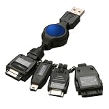 [Arvel USBケータイ充電ケーブル 4コネ マルチタイプ ブラック]