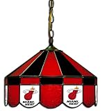 Imperial Miami Heat Licensed 16-Inch Diameter Stained Glass Pub Light