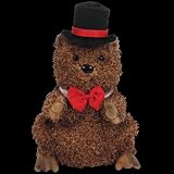 Ty Beanie Babies Punxsutawney Phil 2006 Punxsutawney Chamber of Commerce Exclusive Red Bow Tie Retired