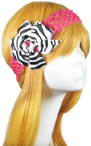 HipGirl Boutique Girls 4"-4.5" Lg Grosgrain Ribbon Pinwheel Hair Bow Clips