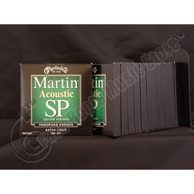 Bulk 12 Sets, Martin SP, Acoustic Guitar Strings, Extra Light Gauge, Phosphor Bronze, MSP4000