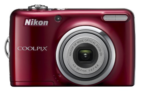 Nikon Coolpix L23 Digitalkamera (10 Megapixel, 5-fach opt. Zoom, 6,7 cm (2,7 Zoll) Display, bildstabilisiert) rot