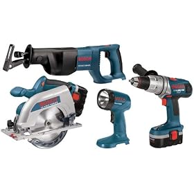 Bosch CPK40-18 18-Volt Ni-Cad Cordless 4-Tool Combo Kit by Bosch