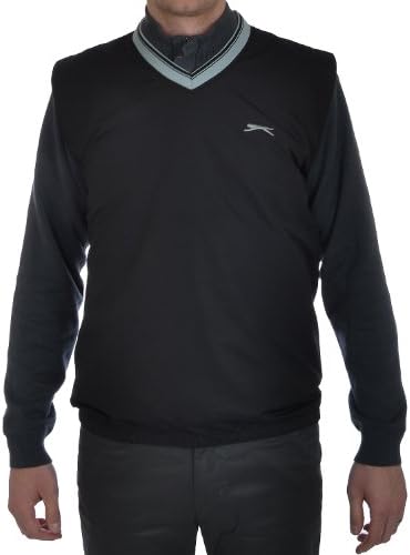 Slazenger Golf Mens V Neck Wind Vest - Black