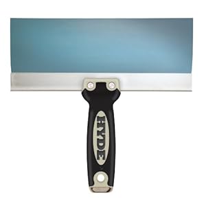 Hyde Tools 09260 10-Inch MaxxGrip Pro Flat Aluminum Back Hammer Head Taping Knife, Blue Steel Hyde Tools 09260 10-Inch MaxxGrip Pro Flat Aluminum Back Hammer Head Taping Knife, Blue Steel
