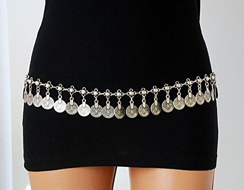 LanLan Western Women Fashion Belly Dancing Chains Coin Tassel Pendant Waist Chain Belt