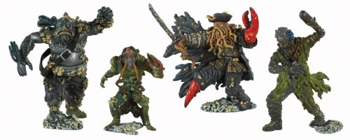 Childrens Toyshop  Toys : Pirates of the Caribbean 3 - Pirate Captain & 2.5" 4 Pack - Flying Dutchman Cursed Crew