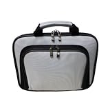 Sony DVP-FX930L 9-Inch Portable DVD Player Fitted CaseCrown Premium Double Memory Foam Case (Grey Nylon w/Pocket)