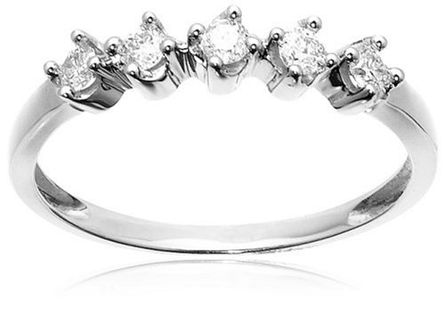 14k White or Yellow Gold 5-Stone Shared Prong Diamond Ring (1/4 cttw, I-J Color, I1-I2 Clarity)