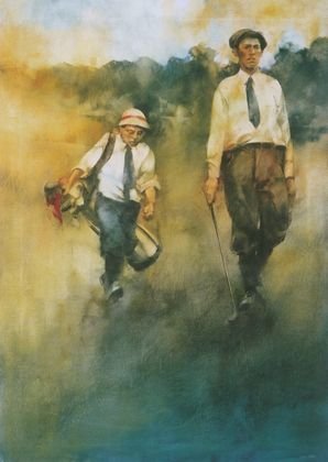 Buy Francis Ouimet & Eddie Lowery - 1913 U.S. Open 16x20 Open Edition Canvas Giclee by Canal Interiors