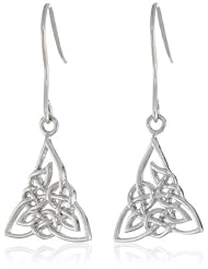 Sterling Silver Celtic Knot Triquetra Dangle Earrings