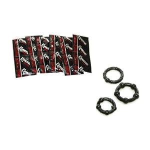 Kimono MAXX Latex Condoms Lubricated 24 condoms Plus 3 Black Beaded ERECTION AIDS