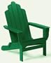 Cape Cod Plastic Adirondack Chair - Green (Green) (40.5"H x 29.5"W x 35"D)
