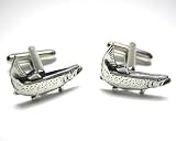 Trout Bass Fish Cufflinks : Silver Plated w/carrying pouch