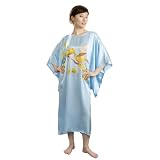 Women's Sleepwear Silk Nightshirt - 100% Silk, Hand Painted & Hand Dyed (Love Birds). One Size Fits Most. Silk Nightwear for Women (Apparel)