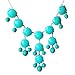 Turquoise Bubble Necklace in Silver Tone (Fn0508-S-Turquoise)