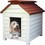 New Age Pet All Weather Insulated Bungalow Dog House, X-Large, Color:Off-White