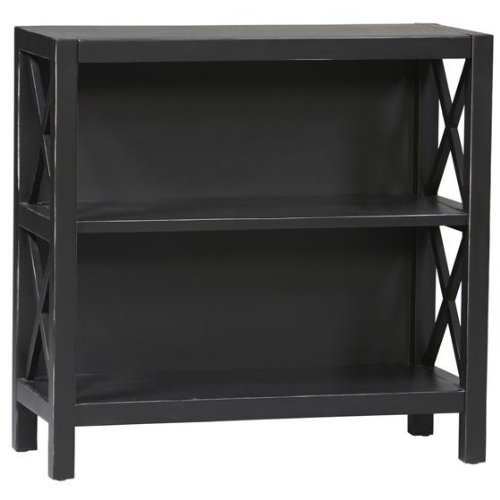 Anna 2 Shelf Bookcase 34"hx35"w Antique Black