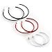 Set of 3 Hoop Earrings (Black, White&Red)