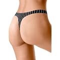 12 BAUMWOL-STRETCH STRING SCHWARZ+WEI� 985e