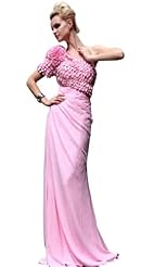 Plus Size Crystals Applique Lace Beaded Crystal Chiffon/Taffeta/Tulle Evening Dress/Party Dress 