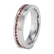 CLOSEOUT! Brown CZ Stainless Steel Eternity Ring (6mm) - Sizes 8 - 12