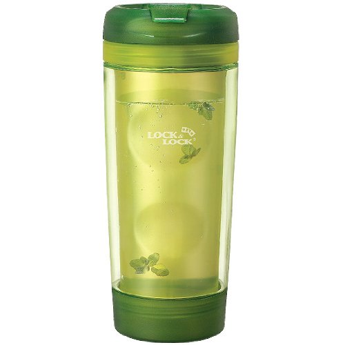 Lock&Lock 1.9-Cup / 450-ML Double Wall Tea Bottle, Green Laurel
