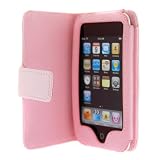 Premium Pink Folio Wallet Leather Case for Apple Ipod Touch Itouch 8Gb 16GB 32Gb 2G 3G 2nd 3rd Generation