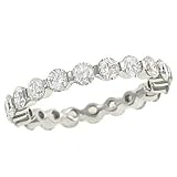 20 Round Bar Set Fluted Diamond Eternity Band 2.13cttw