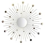 Ashton Sutton Wall Mirror, Silver Rays And Discs