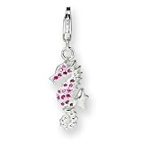 Rafaela Donata Charms Republic Anhänger Seepferd mit rosafarbenem Zirkonia 925/- Sterling Silber 60600122