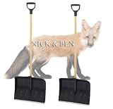 NICK AND BEN� Fuchs Schneeschieber 2 St�ck Doppelpack Schneeschaufel Schneer�umer mit ALUKANTE !!