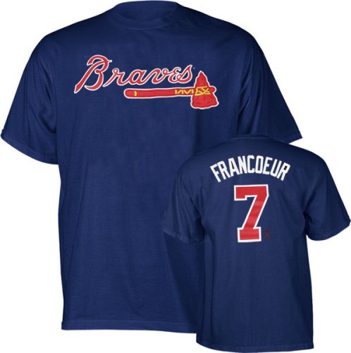 Jeff Francoeur Navy Atlanta Braves Jersey Name and Number T-Shirt