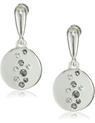 Kenneth Cole New York "Modern Ombre" Shiny Silver Circle Drop Earrings