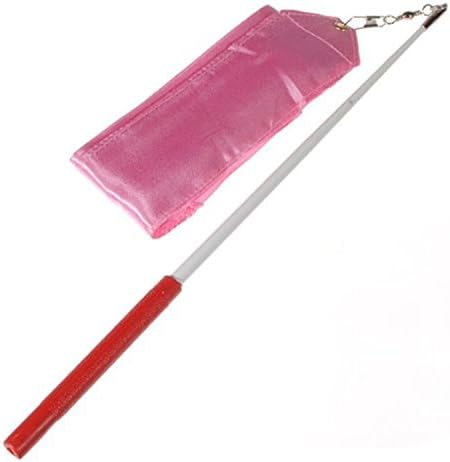1Pcs Dance Ribbon Gym Rhythmic Art Gymnastic Ballet Streamer Twirling Rod Pink 4M
