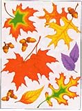 WINDOW CLING FALL LEAVES 12 X 17