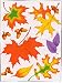WINDOW CLING FALL LEAVES 12 X 17