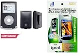 Black Leather Case for Apple Ipod Video Mp3 Player (30gb) + Ipod Video Clear Screen Protector Protective-film