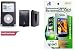 Black Leather Case for Apple Ipod Video Mp3 Player (30gb) + Ipod Video Clear Screen Protector Protective-film