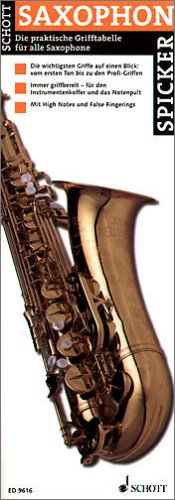 Produkt-Bild: Saxophon-Spicker. Die praktische Grifftabelle f&uuml;r Saxophone