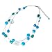 Turquoise Blue Multistrand Beaded Wire Collar Necklace
