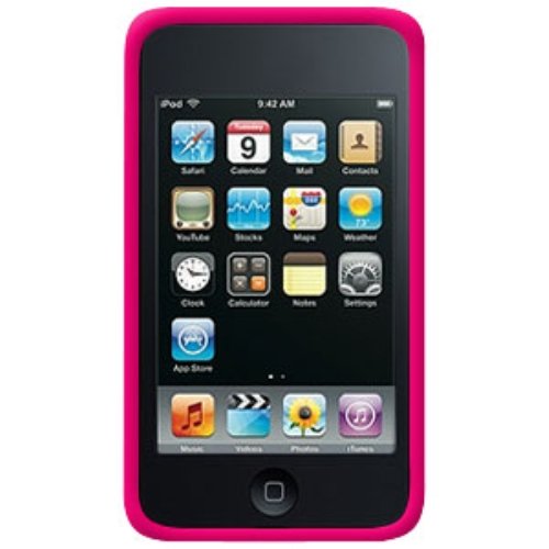 Amzer Silicone Skin Jelly Case for iPod touch 2G, 3G (Hot Pink)