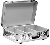 MARATHON MARATHON MA-ECD300 SIL-DIA EURO STYLE CD CASE 3 ROW HOLDS UP TO 100 JEWEL CASES & UP TO 300 PLASTIC SLEEVES - SILVER DIAMOND - MA-ECD300SILDIA