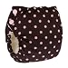 Natural Fiber Pants - SwaddleBees Snap AIO (All-In-One) Cloth Diaper (Medium, Pink on Chocolate)
