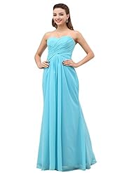 Petite Chiffon Pleated Floor Length Sweetheart Prom Dress/Maxi Dress 